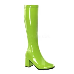 3 Inch Heel GOGO-300 Lime Green Pat