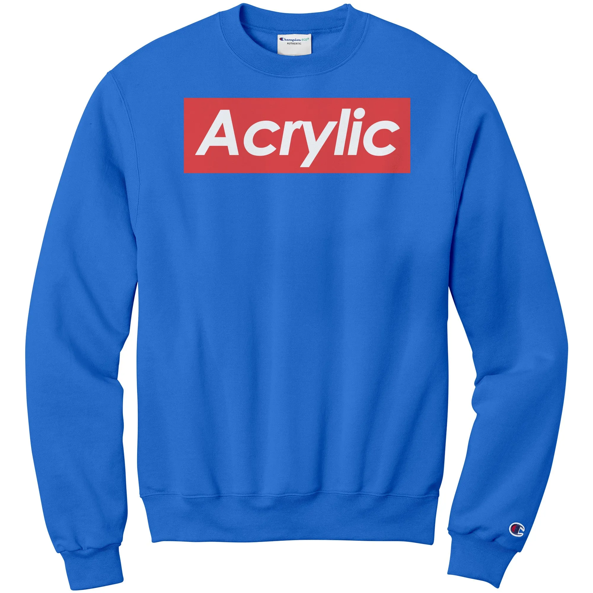 Acrylic Supreme-Themed Sweatshirts