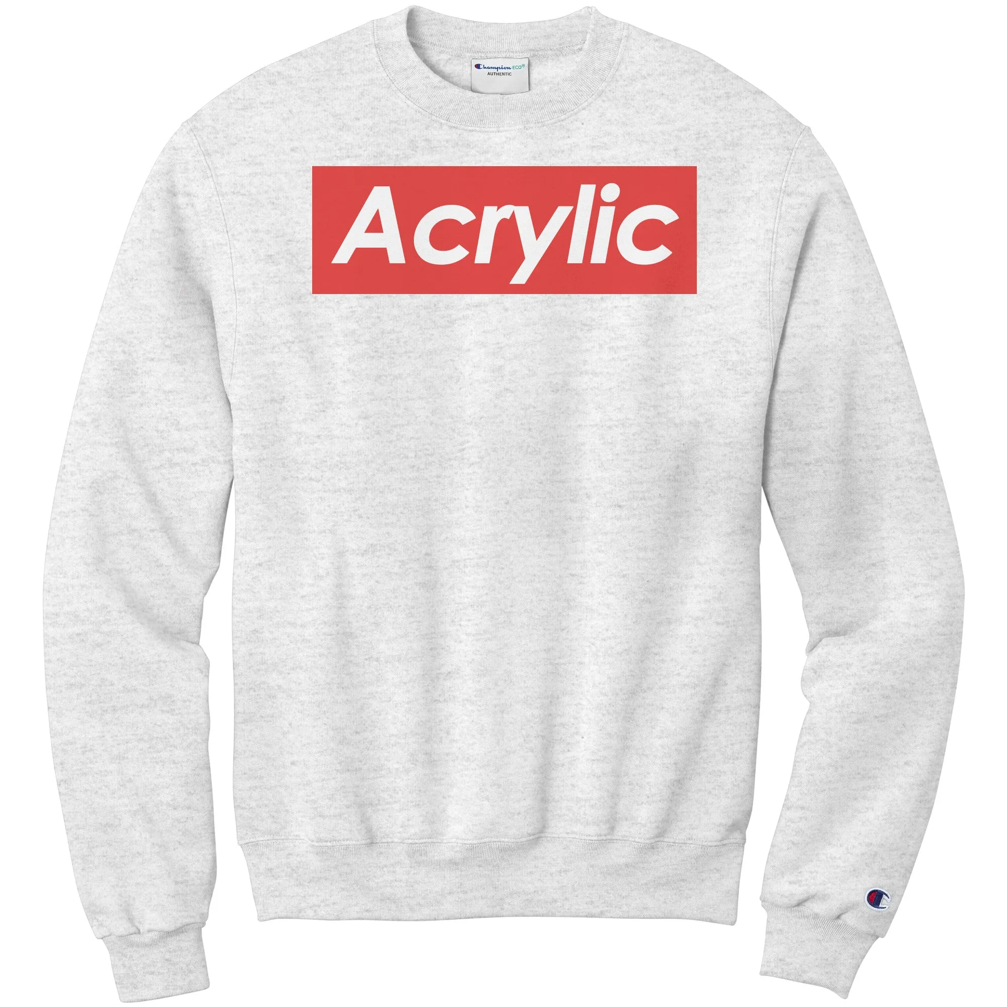 Acrylic Supreme-Themed Sweatshirts