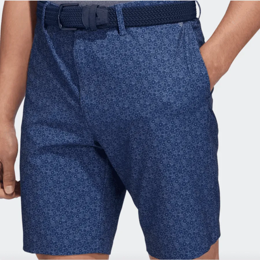 Adidas Ultimate365 9-Inch Printed Golf Shorts - Navy