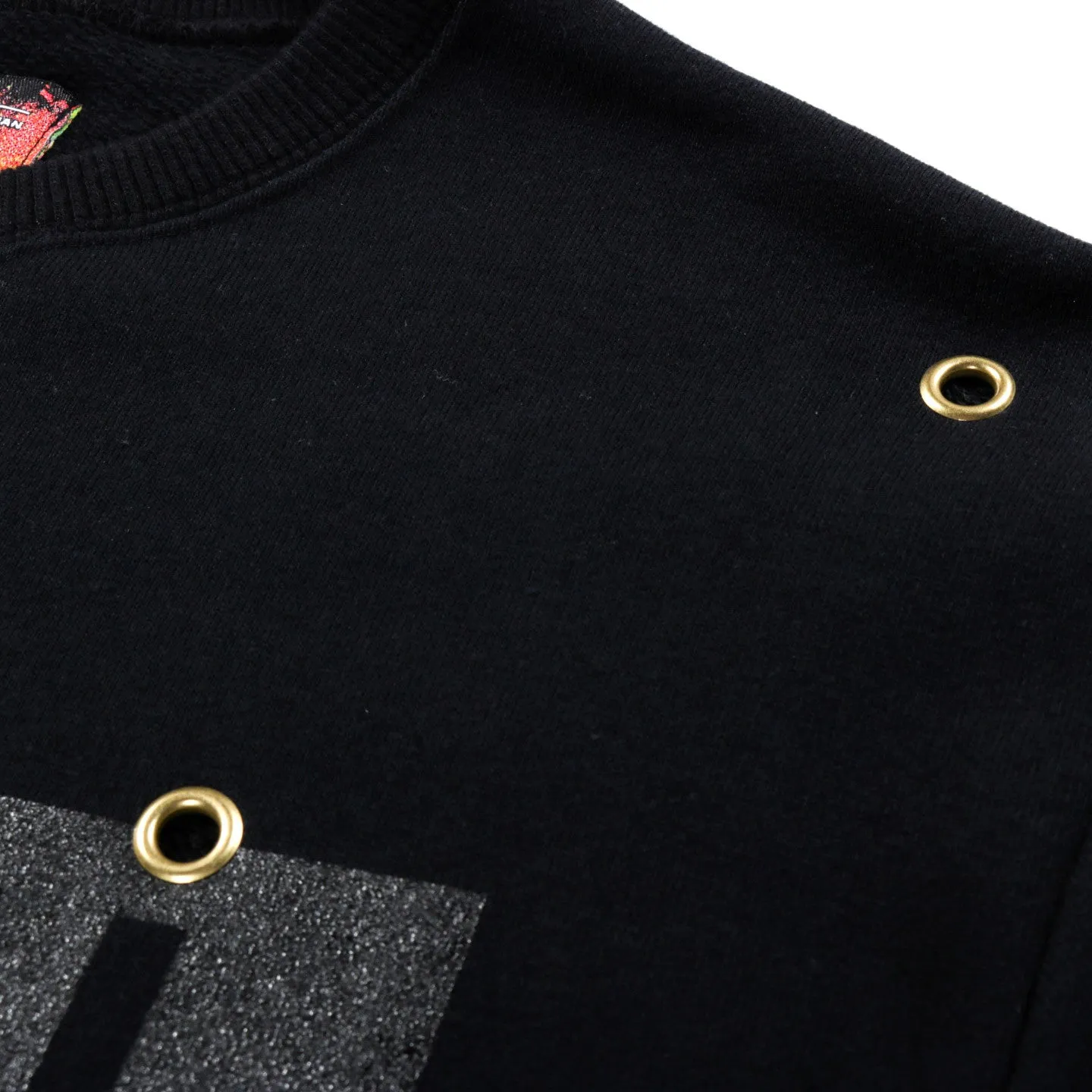 A.FOUR X CALI THORNHILL DEWITT EYELET SWEAT BLACK