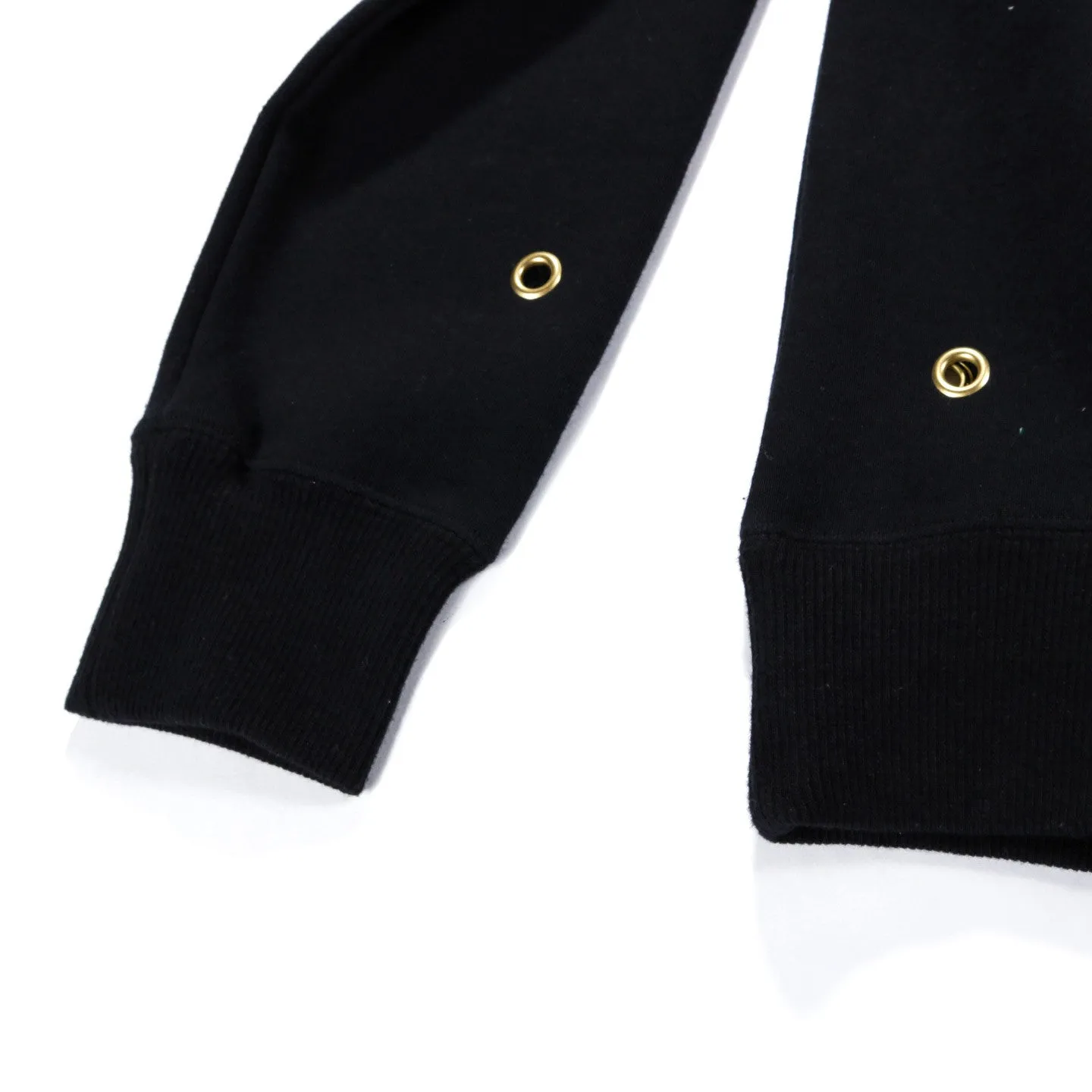 A.FOUR X CALI THORNHILL DEWITT EYELET SWEAT BLACK