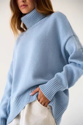 Angela Turtle Neck Dropped Shoulder Sweater