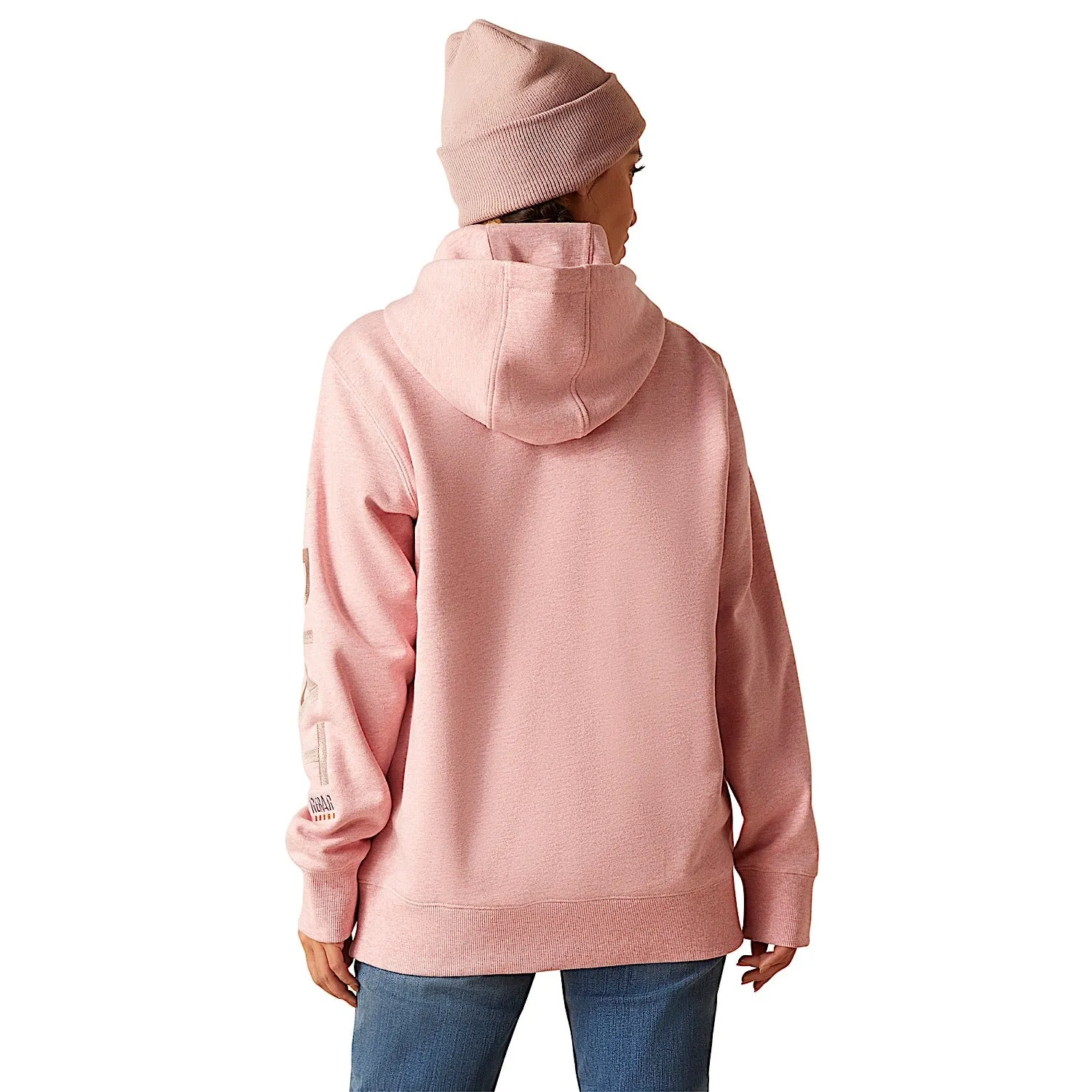 Ariat Women's Rebar Graphic Hoodie - Mauve Glow Heather