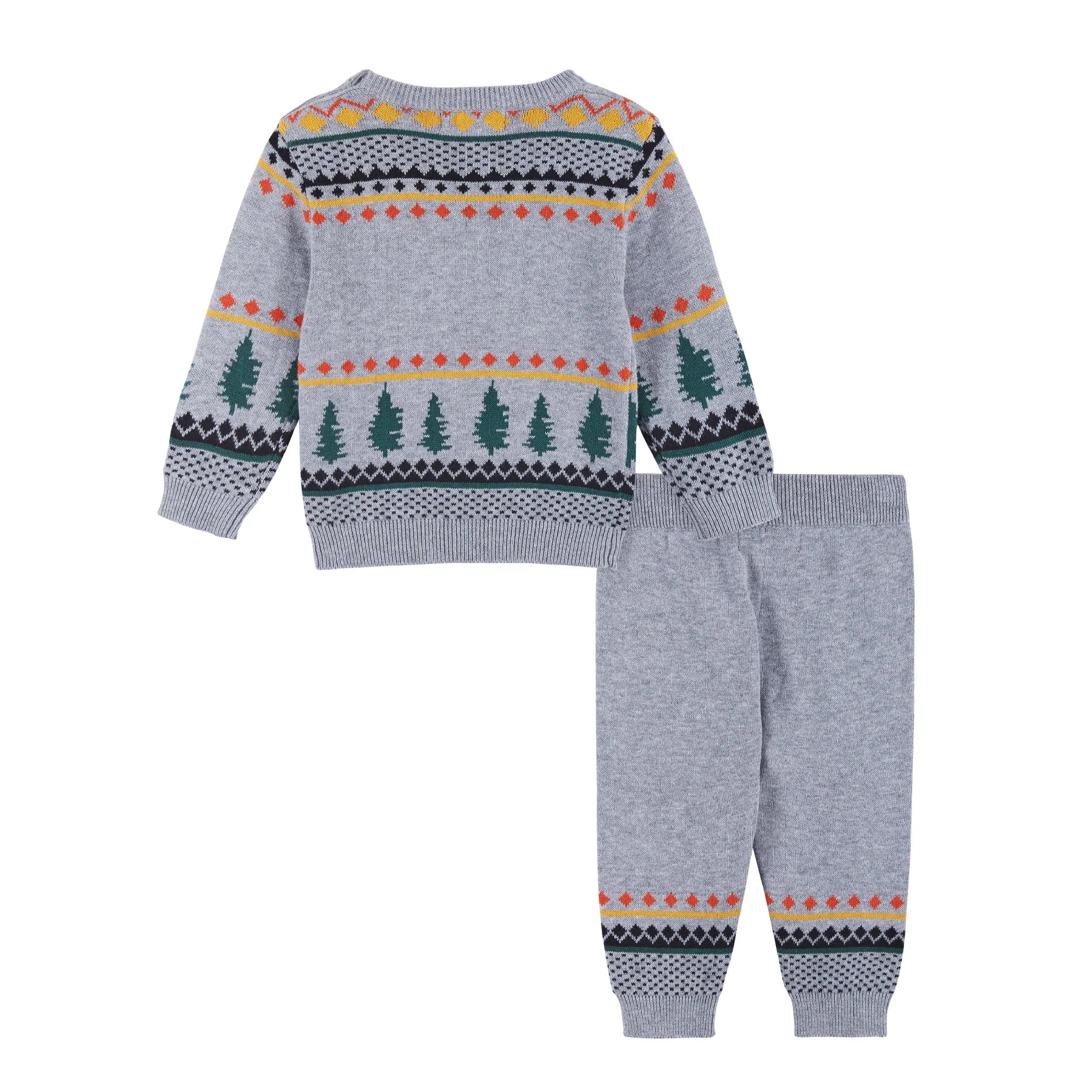 Baby Boy Winter Lodging Moose Sweater Set