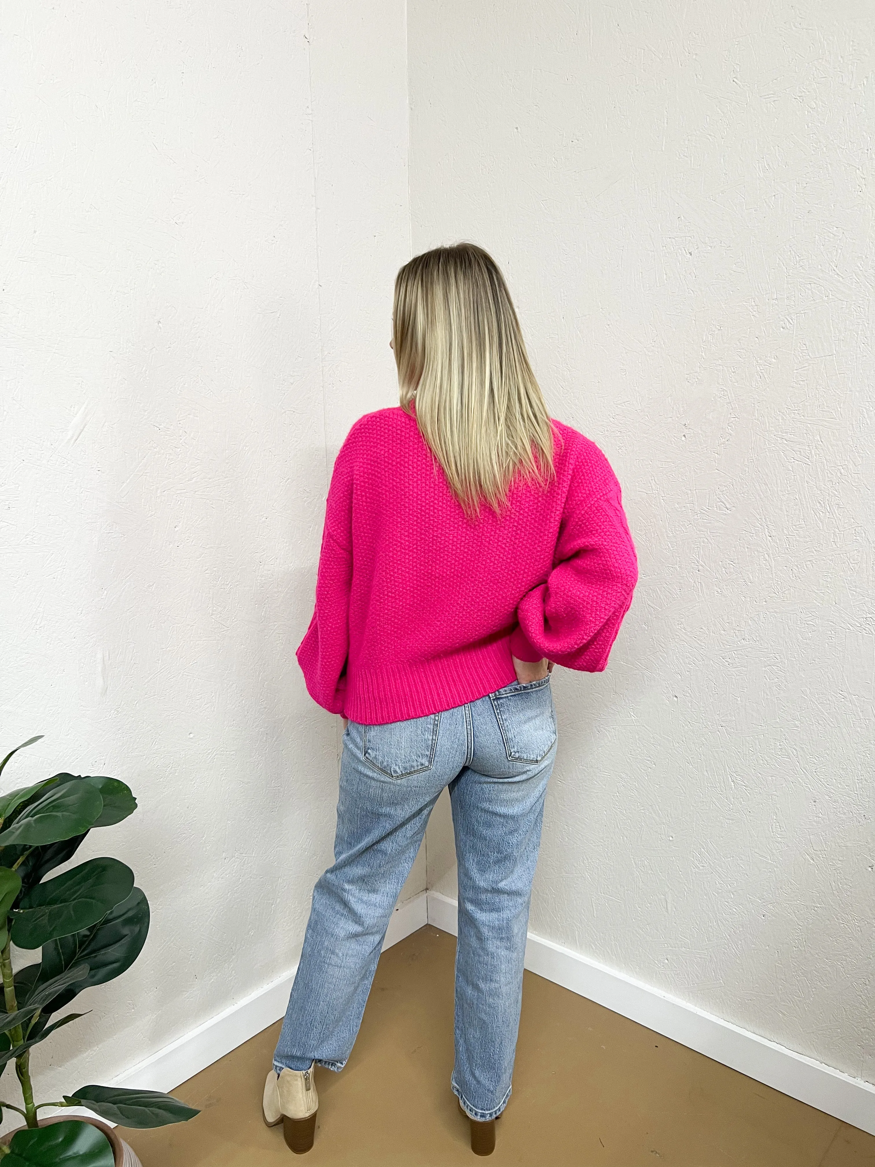 Barbie Pink Cable Knit Sweater | FINAL SALE