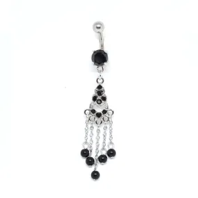 Black Chandelier Belly Ring