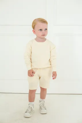 Boys Oat Est Sweater and Short Set