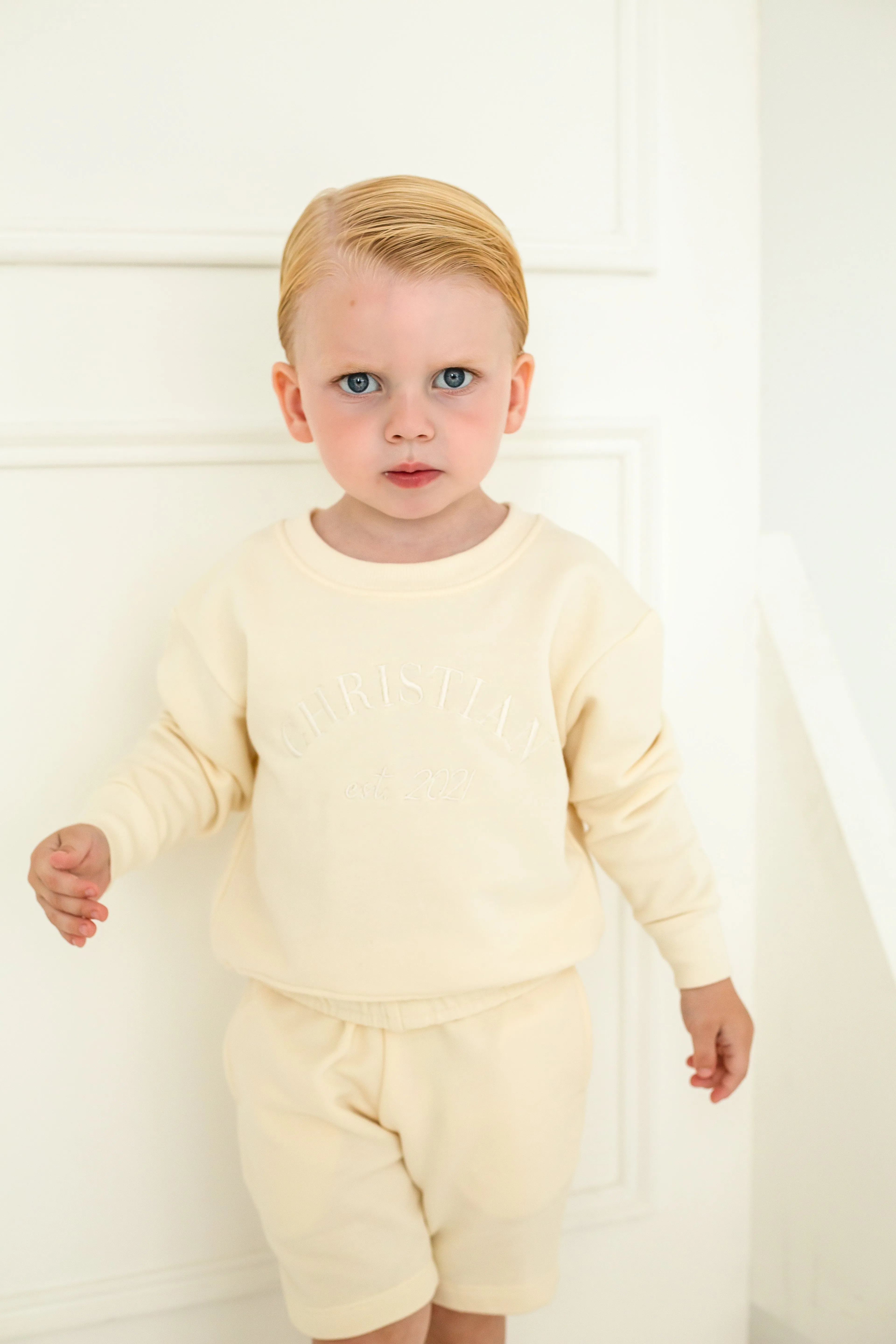 Boys Oat Est Sweater and Short Set