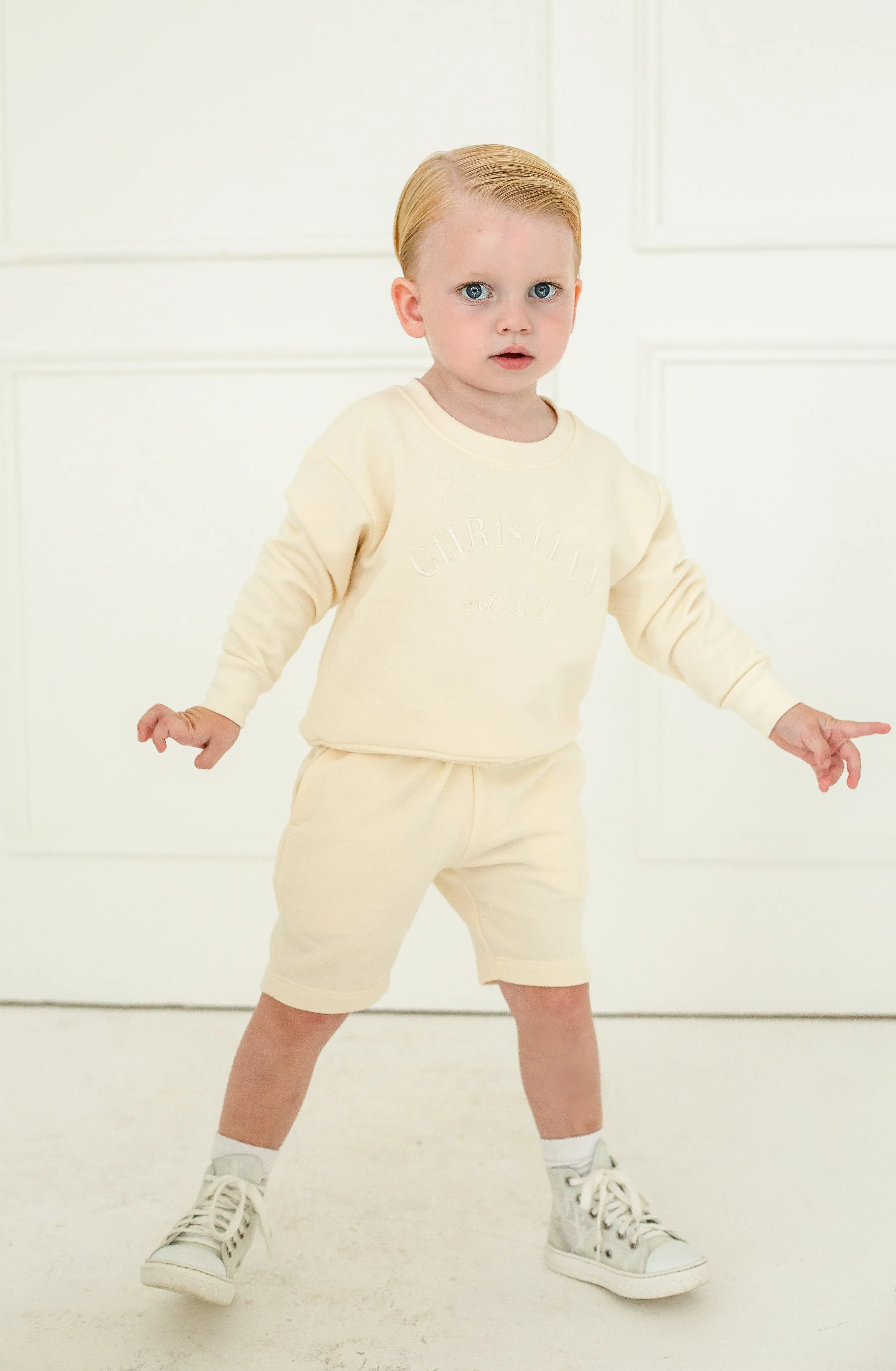 Boys Oat Est Sweater and Short Set