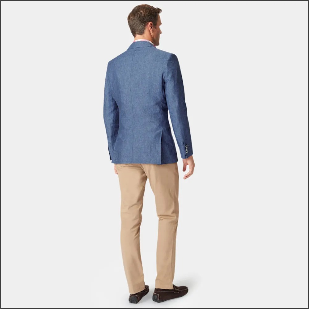 Brook Taverner Leeds Blue Linen Jacket<><>