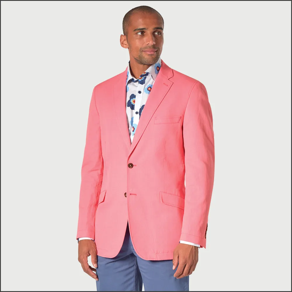 Brook Taverner Tatton Pink Cotton Linen Jacket <><>