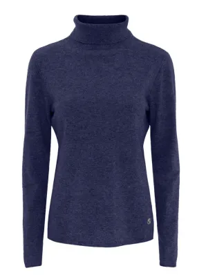 BTF CPH Cashmere Turtleneck - Midnight Blue Melange