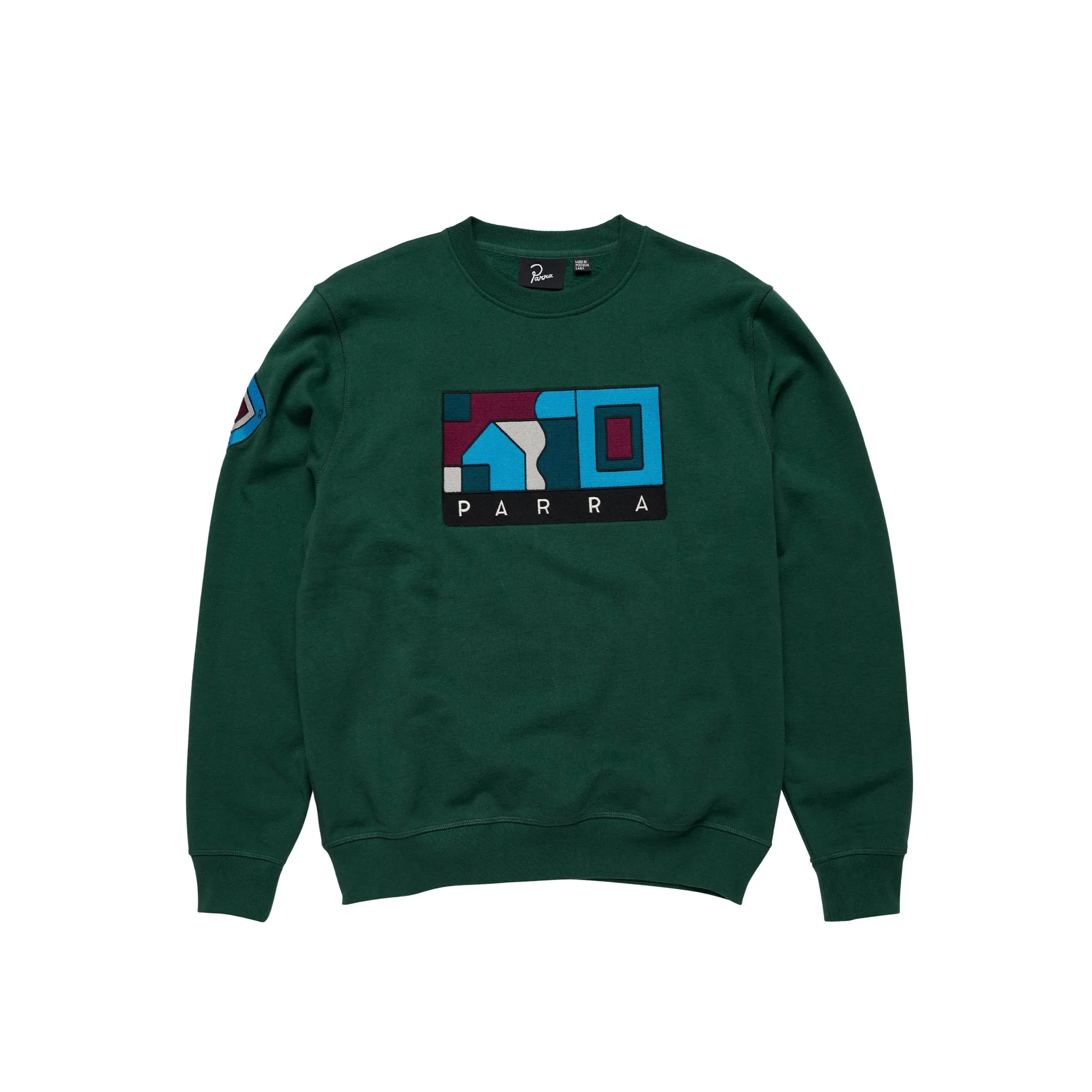 By Parra Mens Blockhaus Crewneck Sweater