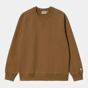 Carhartt Chase Sweat Hamilton Brown / Gold