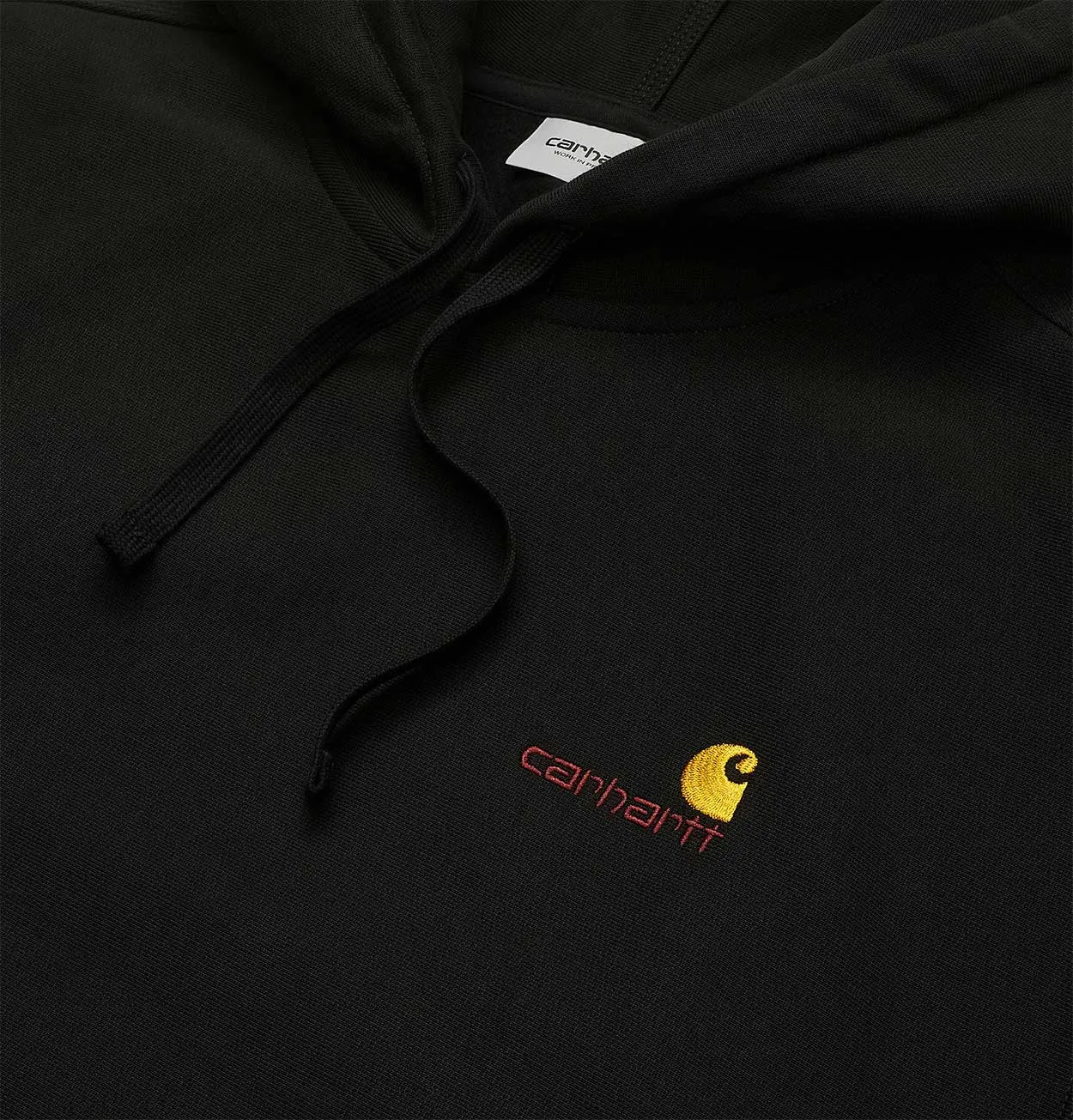 Carhartt WIP Hooded American Script Sweatshirt in Black