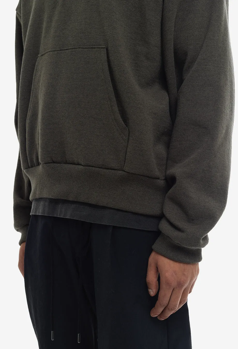 Cashmere Fleece Half Zip Pullover / Heather Olive