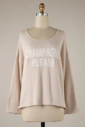 “Champagne Please” Knit Sweater