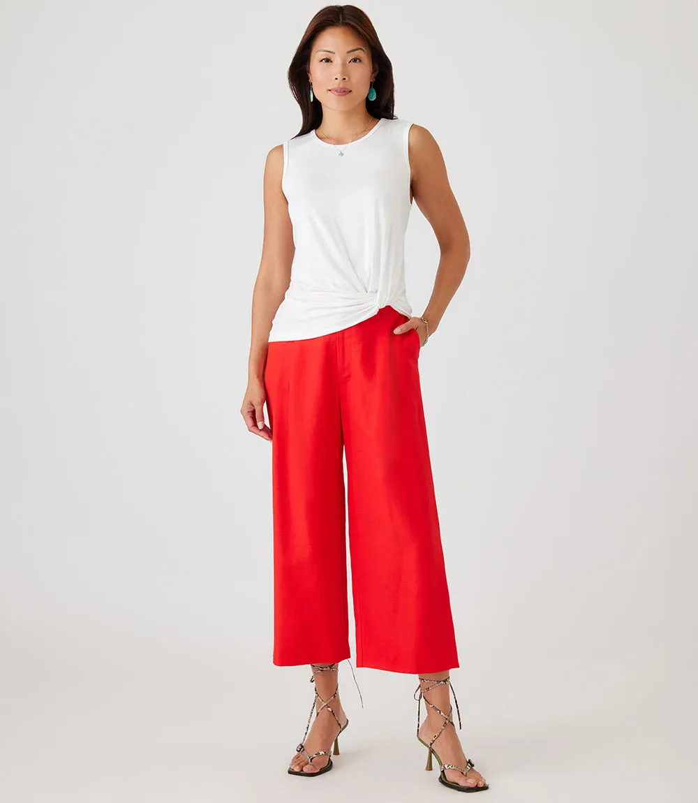 Cropped Pleated Pants