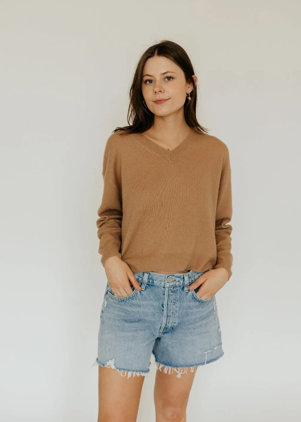 CRUSH Cashmere Malibu V 2.0 Sweater in Camel