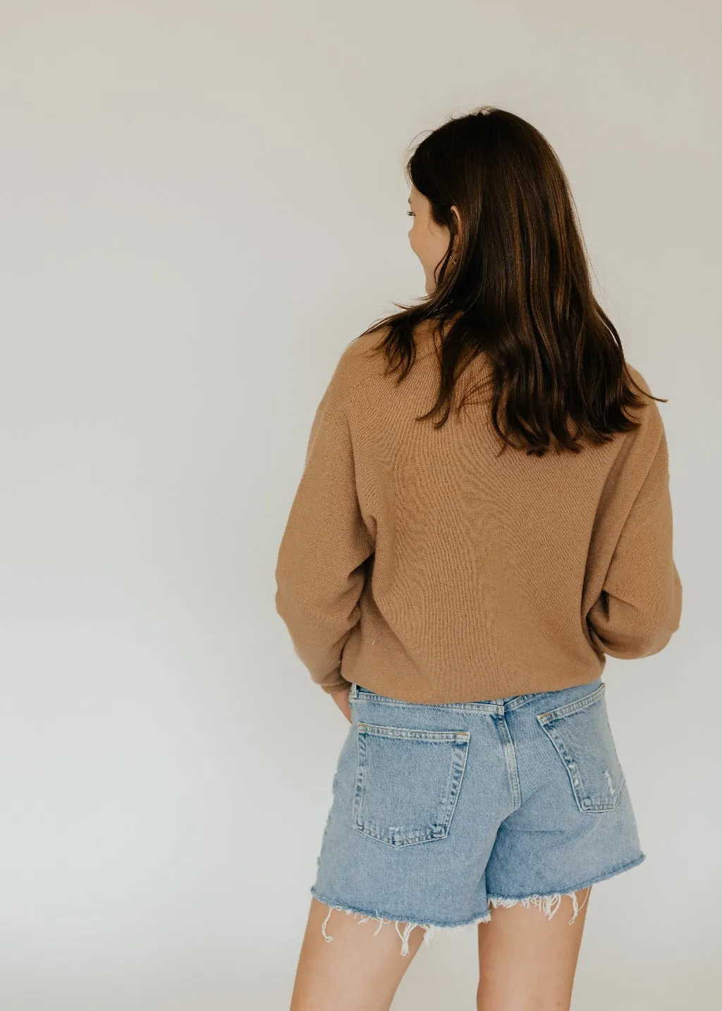 CRUSH Cashmere Malibu V 2.0 Sweater in Camel