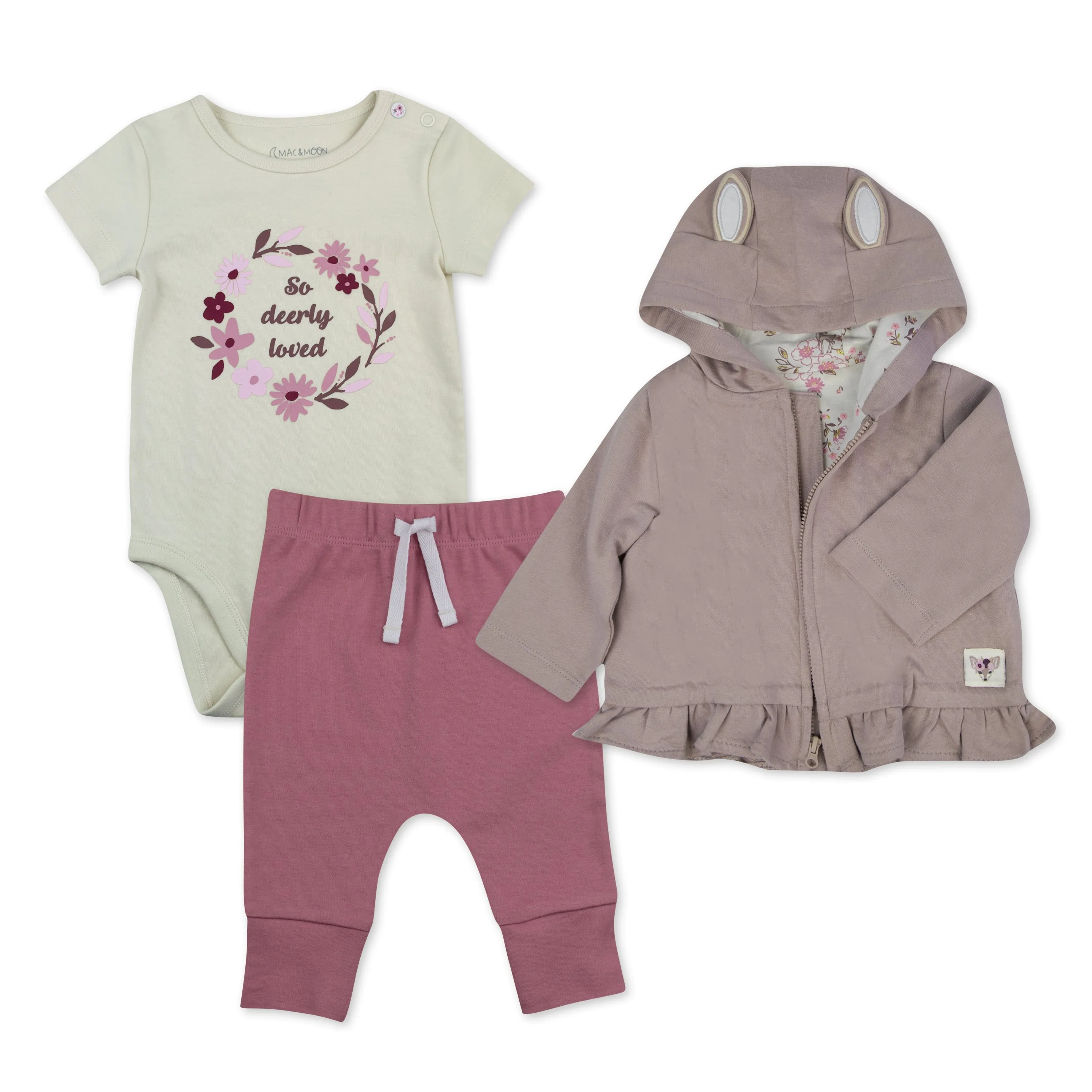 Deer 3 Piece Hoodie Set