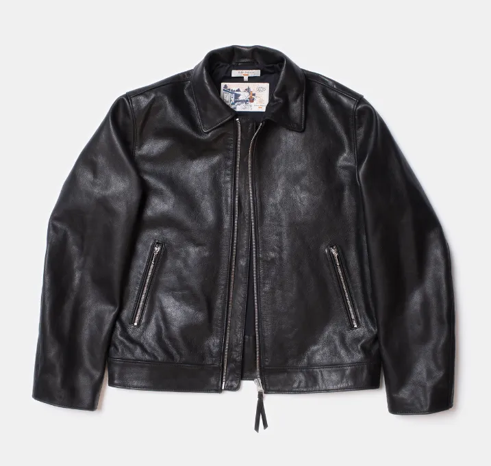 Eddy Rider Leather Jacket, Black