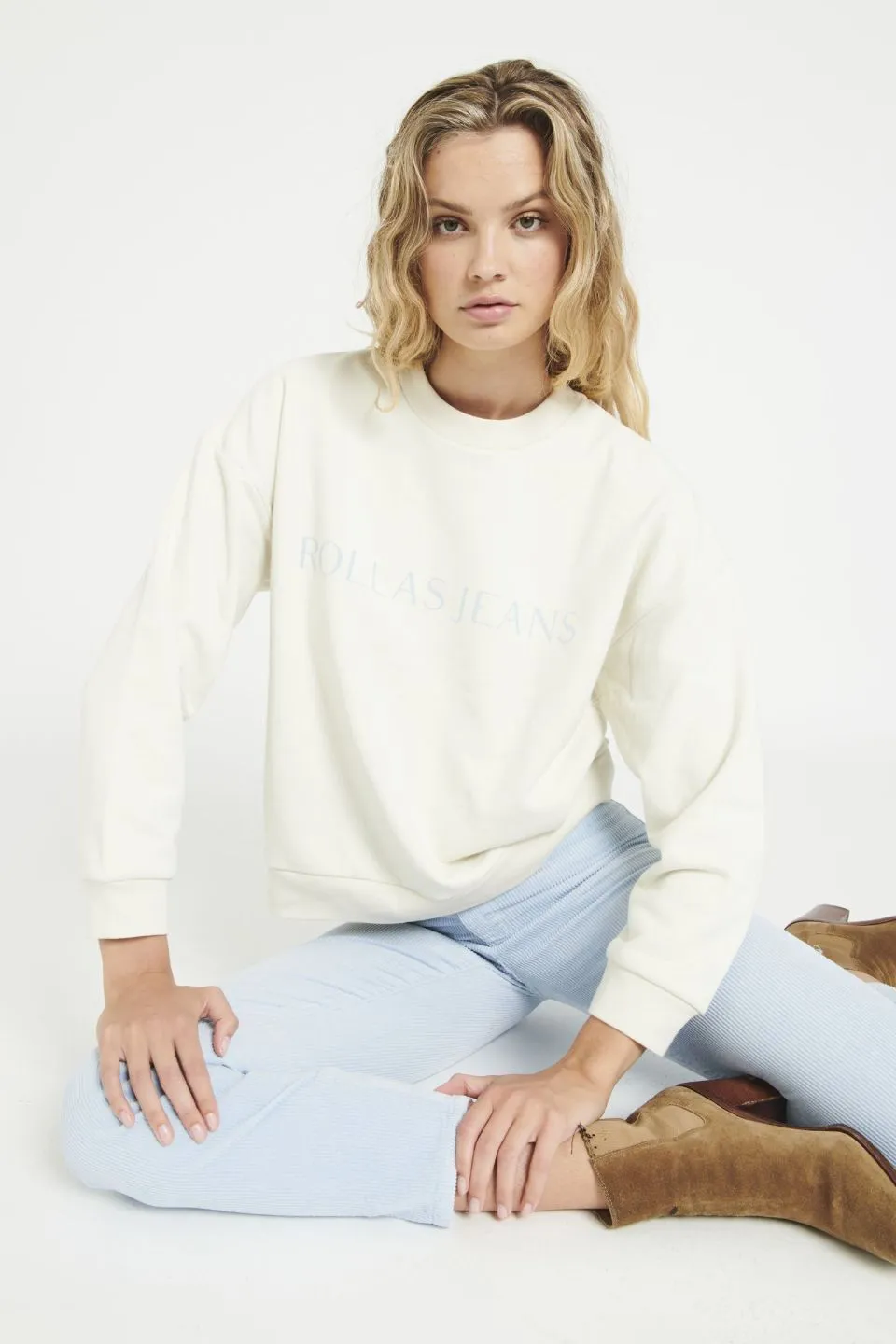 Editorial Slouch Logo Salt Sweater