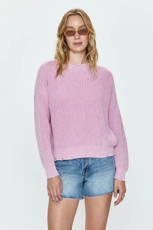 Eva Crew Neck Sweater - Sandwashed Pink