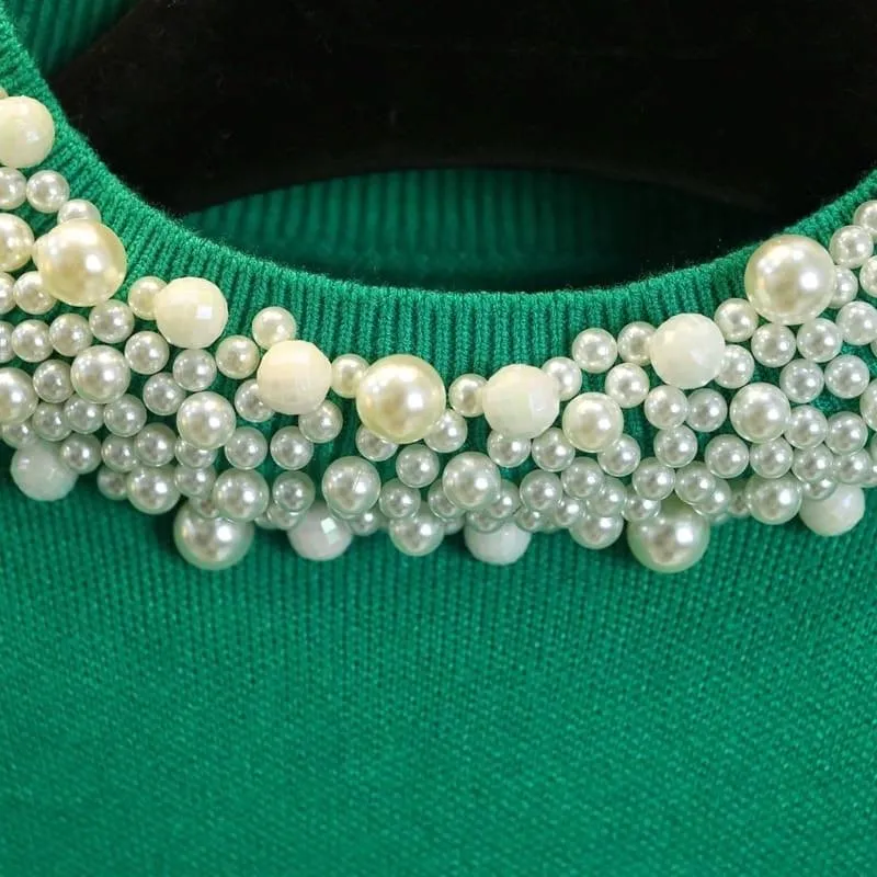 Femella Pearl Detail Luxe Sweater