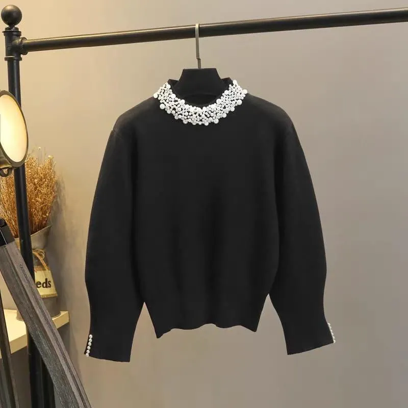 Femella Pearl Detail Luxe Sweater