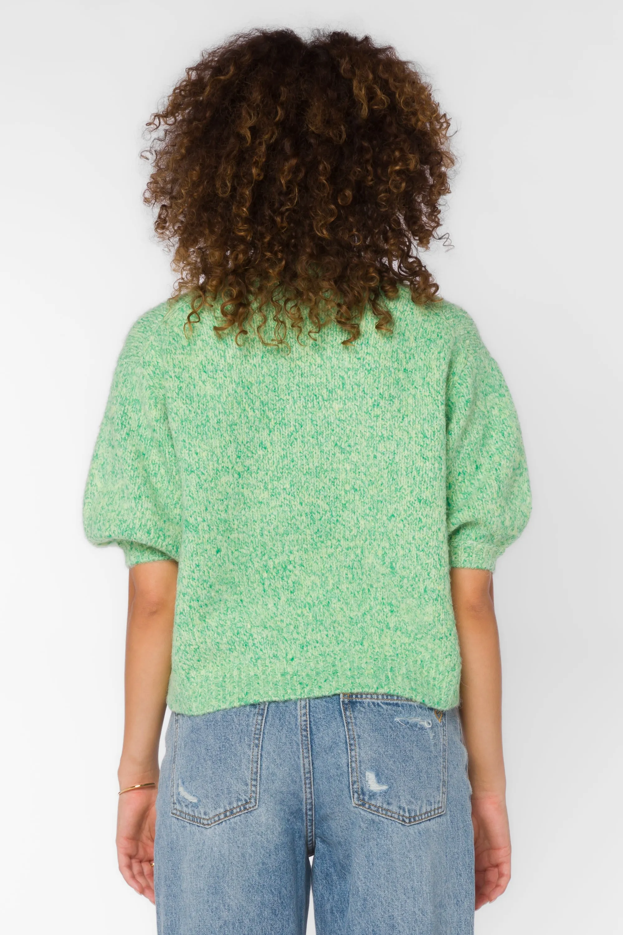 Fendy Marled Green Sweater