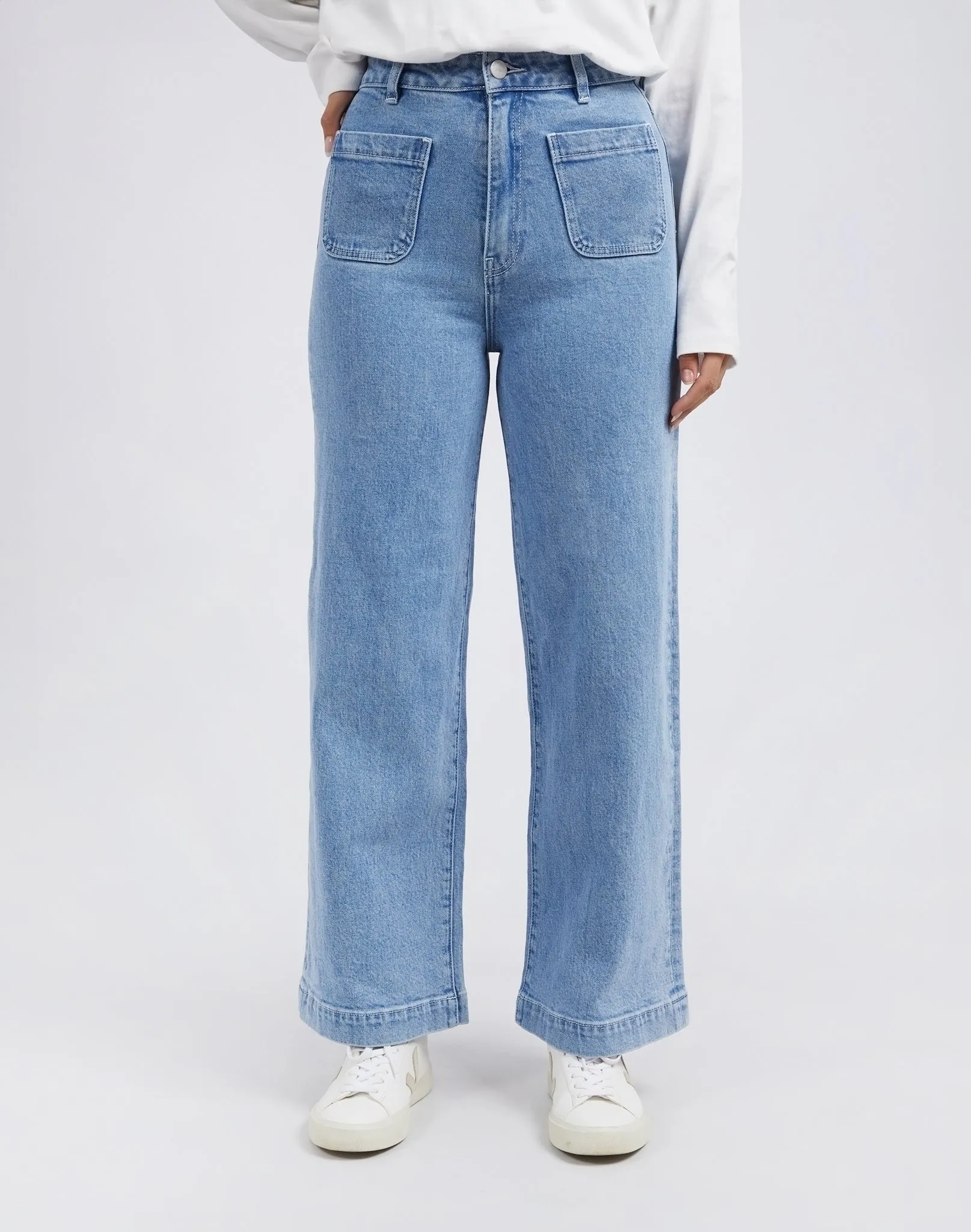 Foxwood Sarah Wide Leg Jean - Light Blue