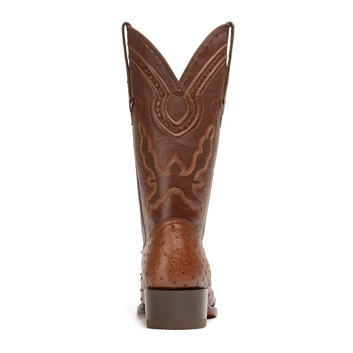 Gavel Men's Cameron Full Quill Ostrich Boot - Tobacco Brown