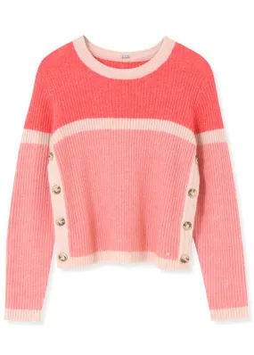 Gustav Shanne rib knit 50422 Sweater - Rose Coral Lantana