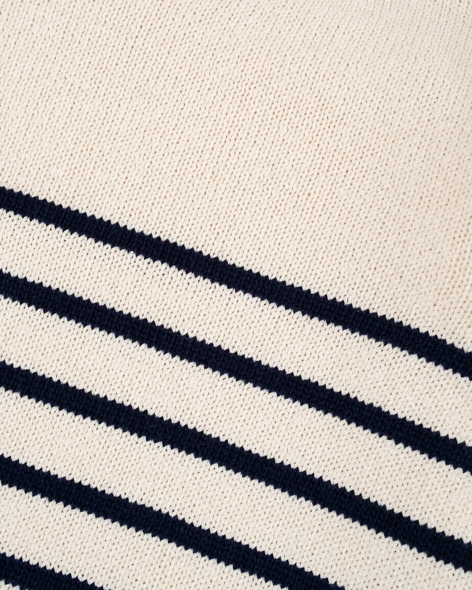 Hampus Recycled Stripe Off White / Navy