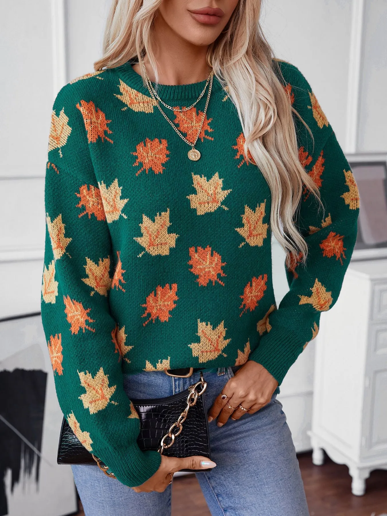 High Street Y Limb Tie Dyed Knitted Oversized Crewneck Sweaters