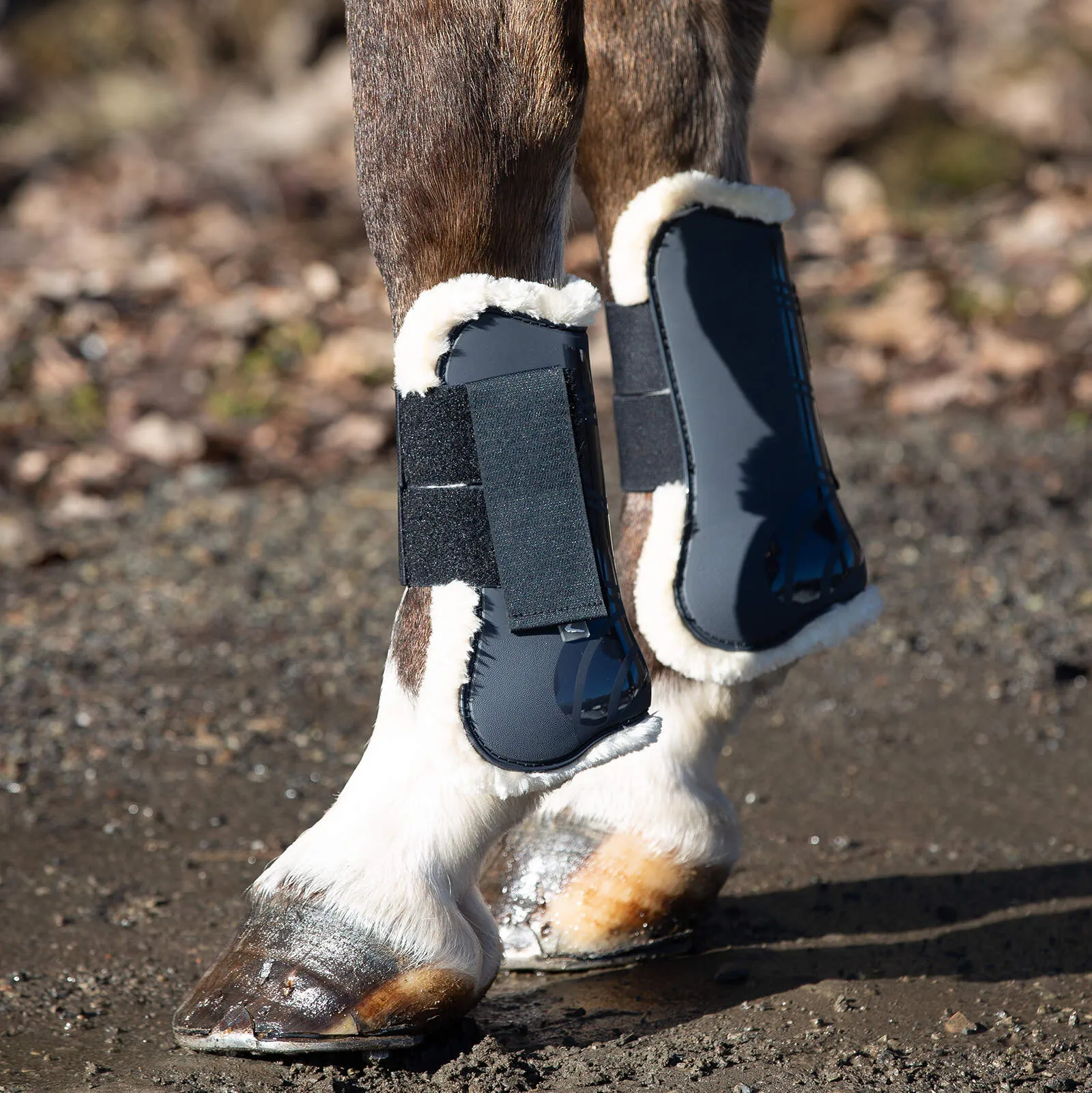 Horze Caliber Tendon Boots with Faux Fur Lining