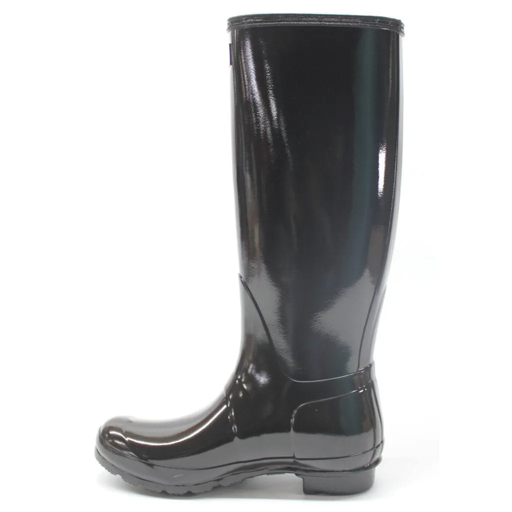 Hunter Womens Boots Original Tall Gloss Waterproof Wellington Rubber - UK 7