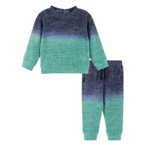 Infant Aqua Ombre Hacci Sweater Set