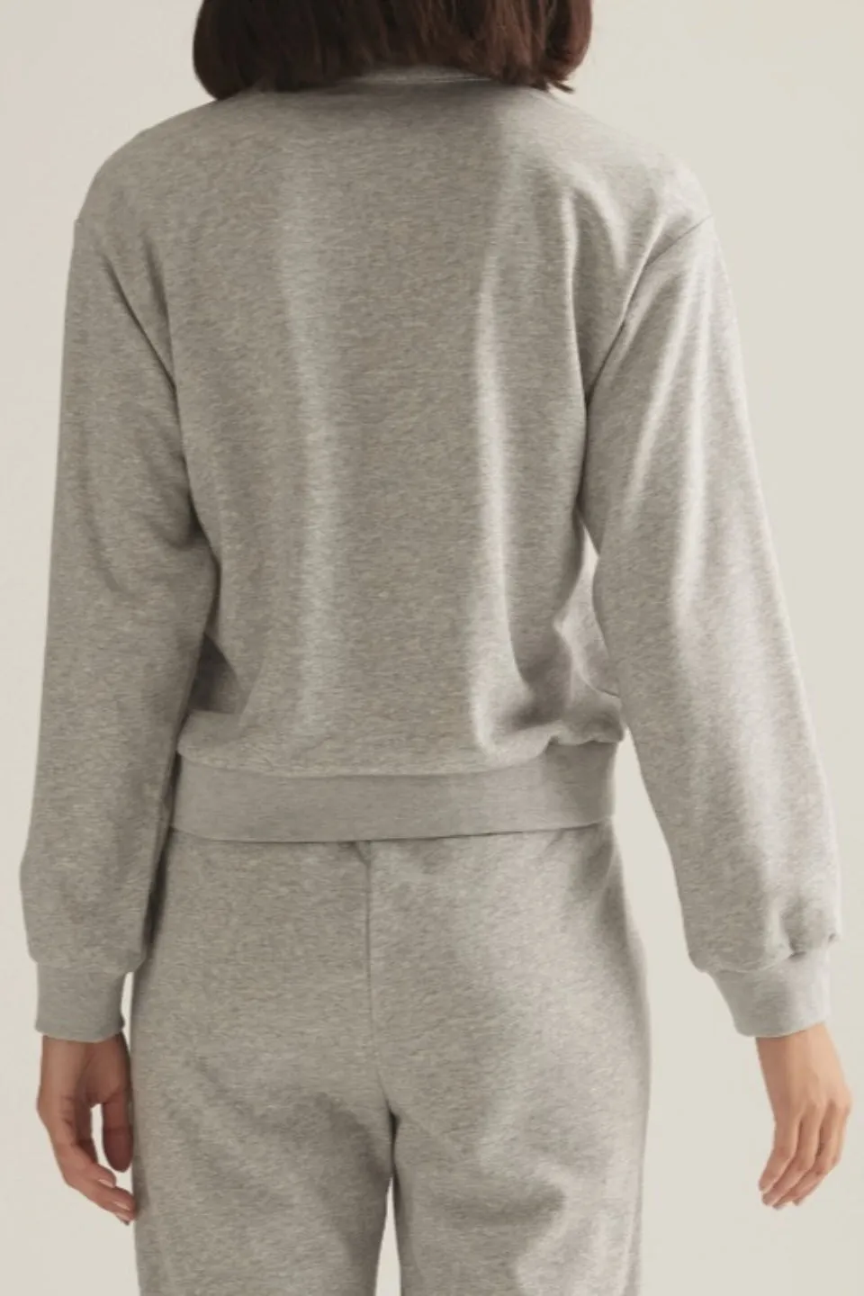 Jamie Grey Zip Up Fleece Jumper