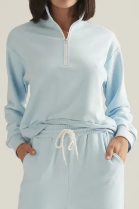 Jamie Sky Blue Zip Up Fleece Jumper