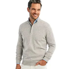 Johnnie O 1/4 Zip Donegal Sweater - Light Grey