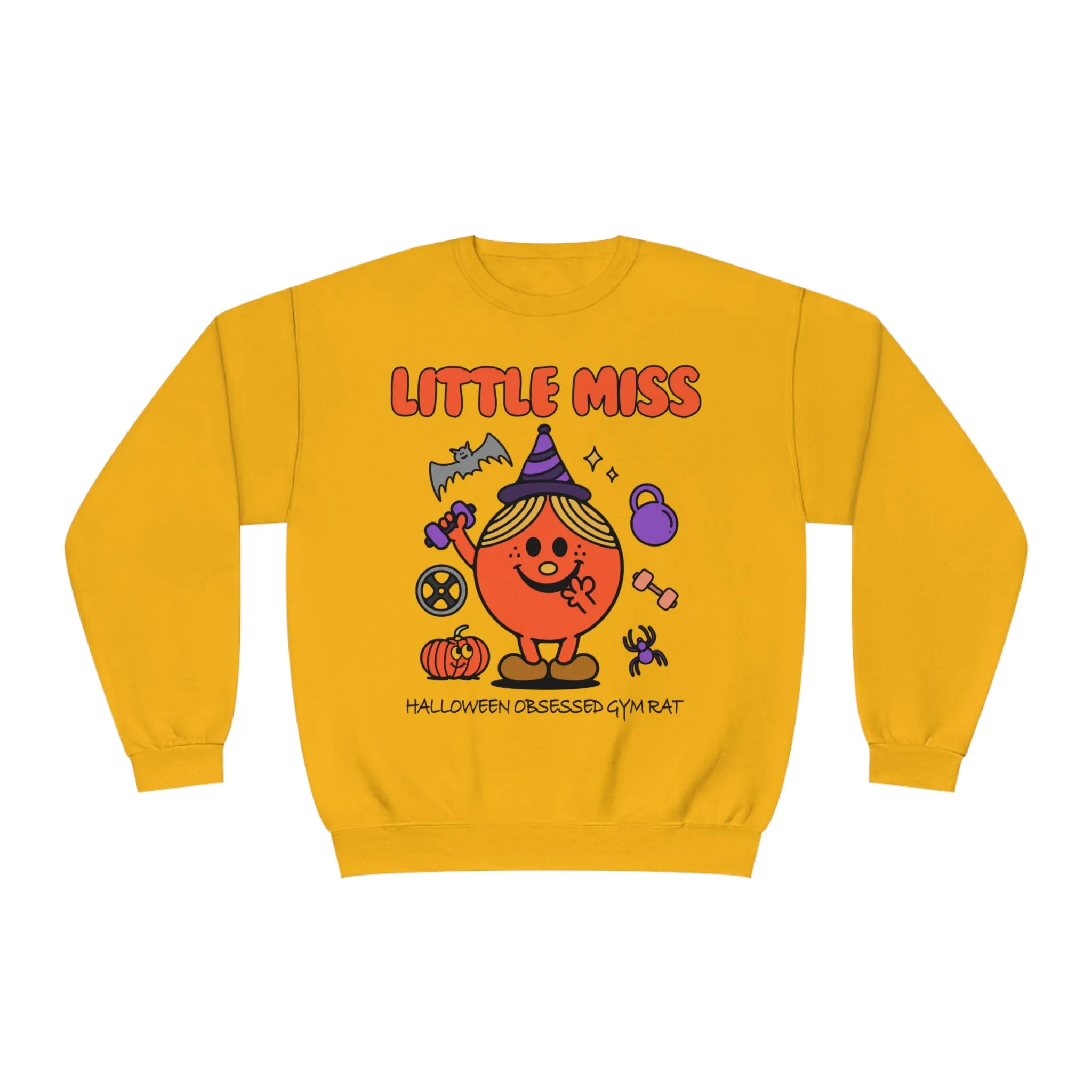 LITTLE MISS HALLOWEEN OBSESSED GYM RAT- CREWNECK