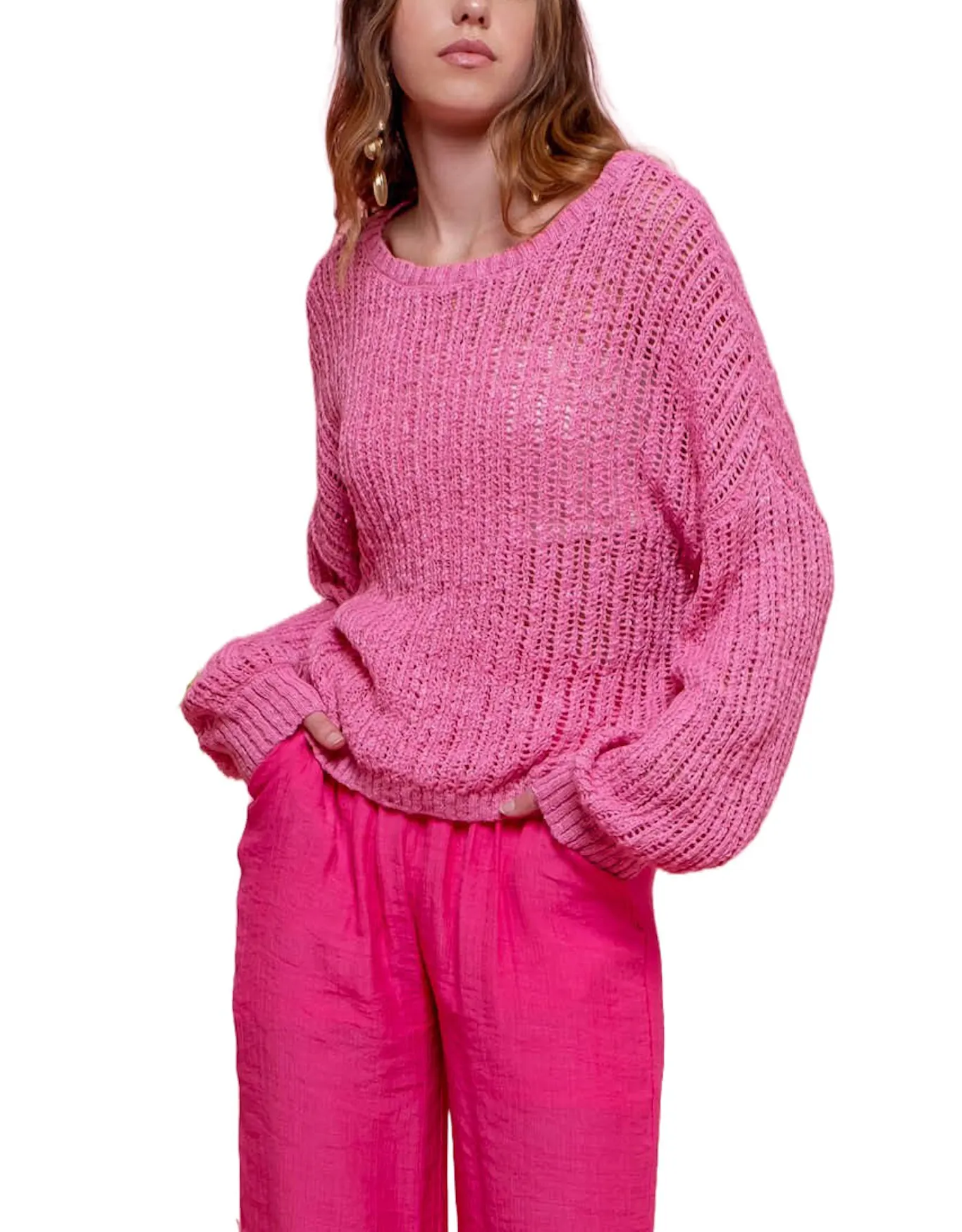 Lyla Sheer Knit Pullover