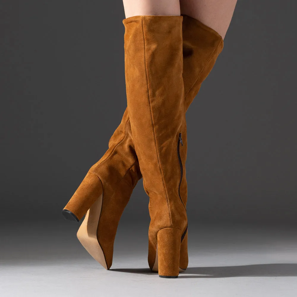 Lyric Caramel Heeled Boot