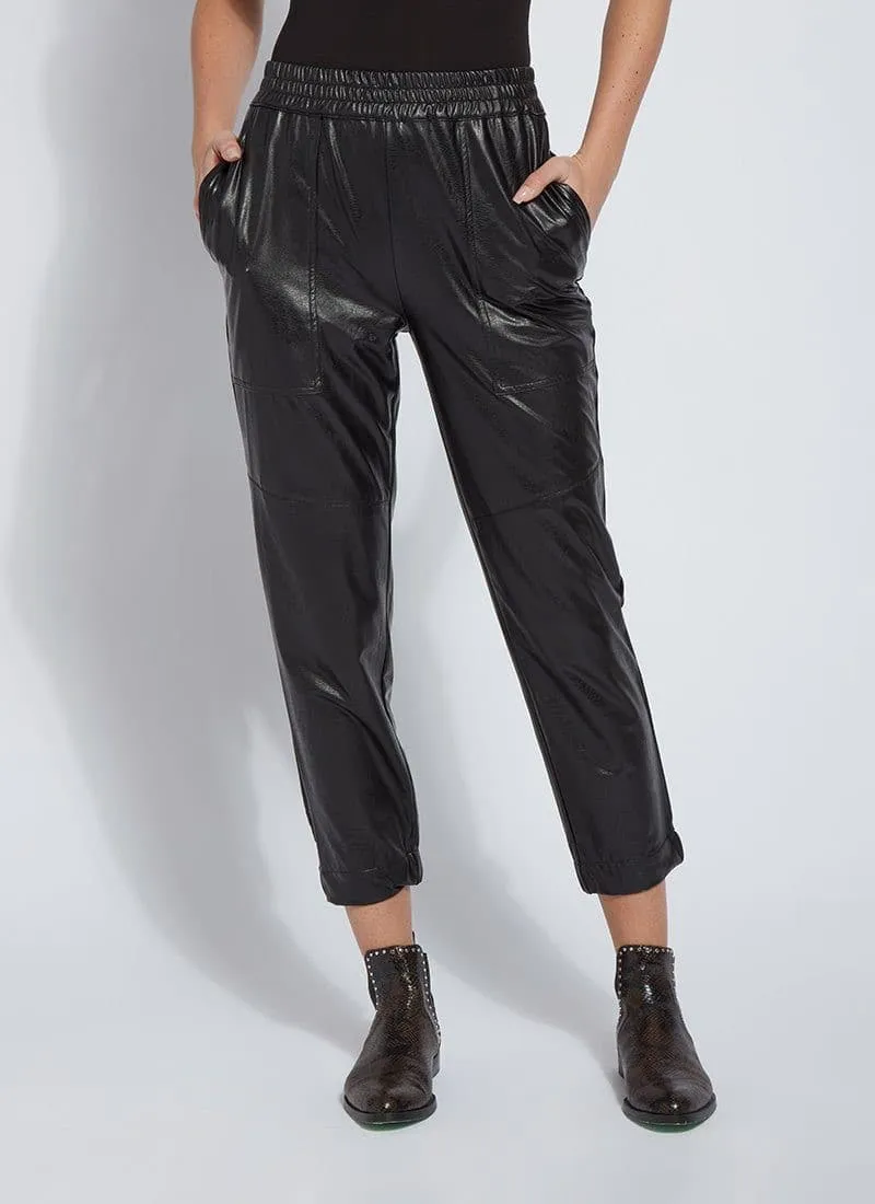 Lysse Brisk Leather Jogger in Black