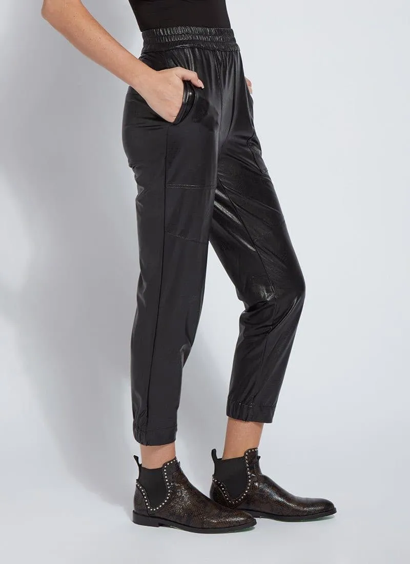 Lysse Brisk Leather Jogger in Black