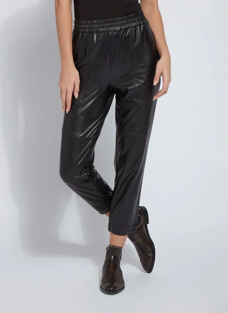 Lysse Brisk Leather Jogger in Black