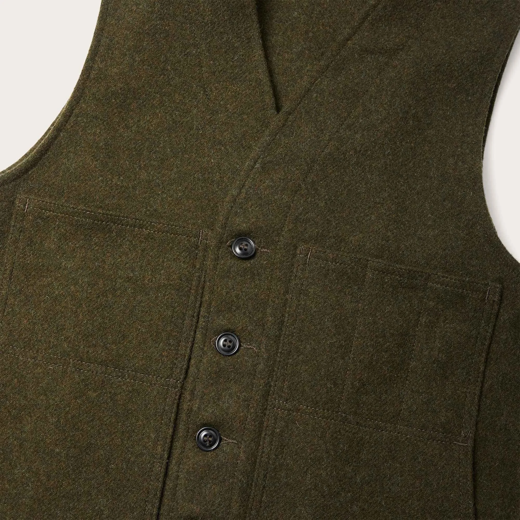 Mackinaw Wool Vest, Forest Green